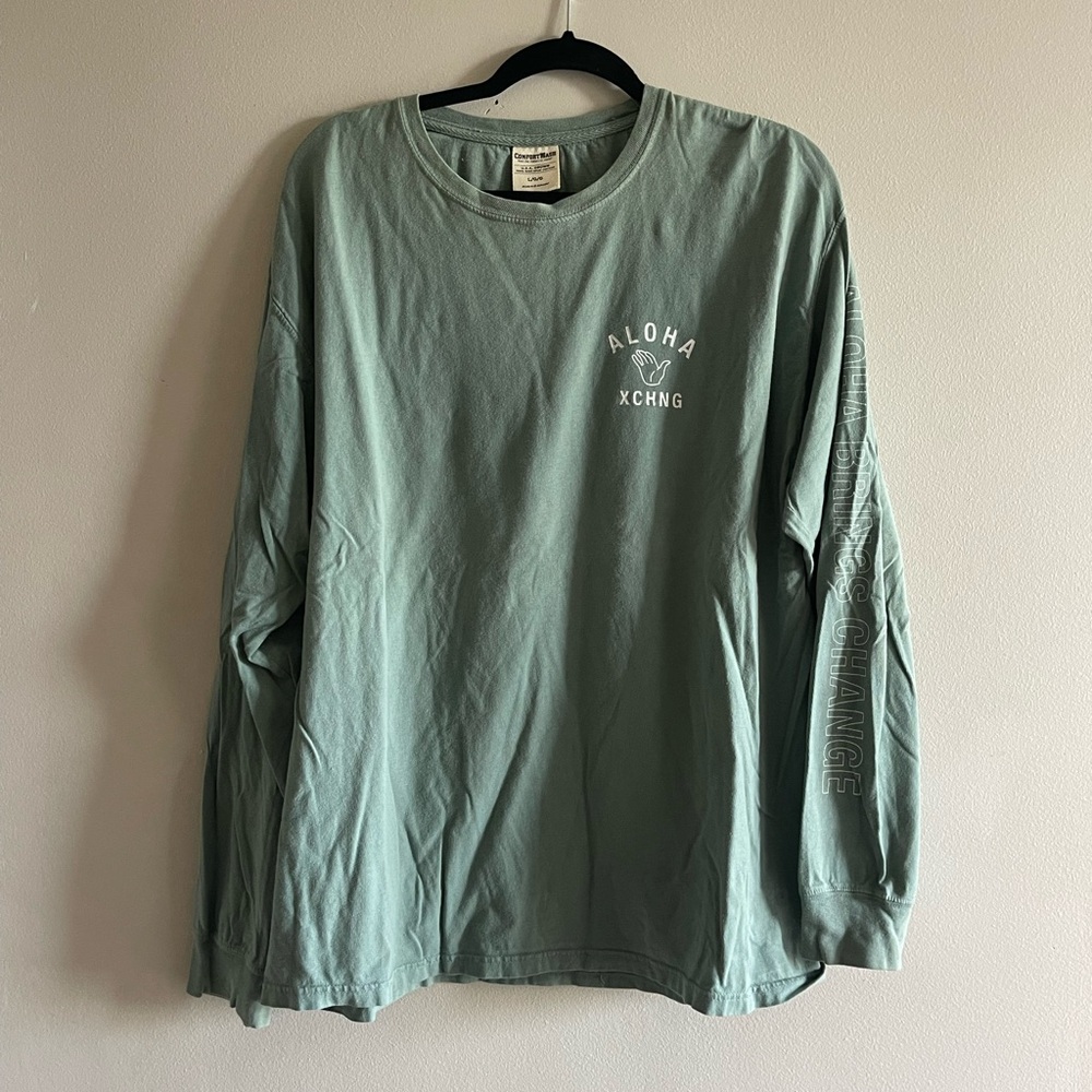 Aloha Exchange Kauai Green Long Sleeve Tee
